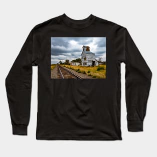 Old Silo by Railroad, Merino, Colorado Long Sleeve T-Shirt